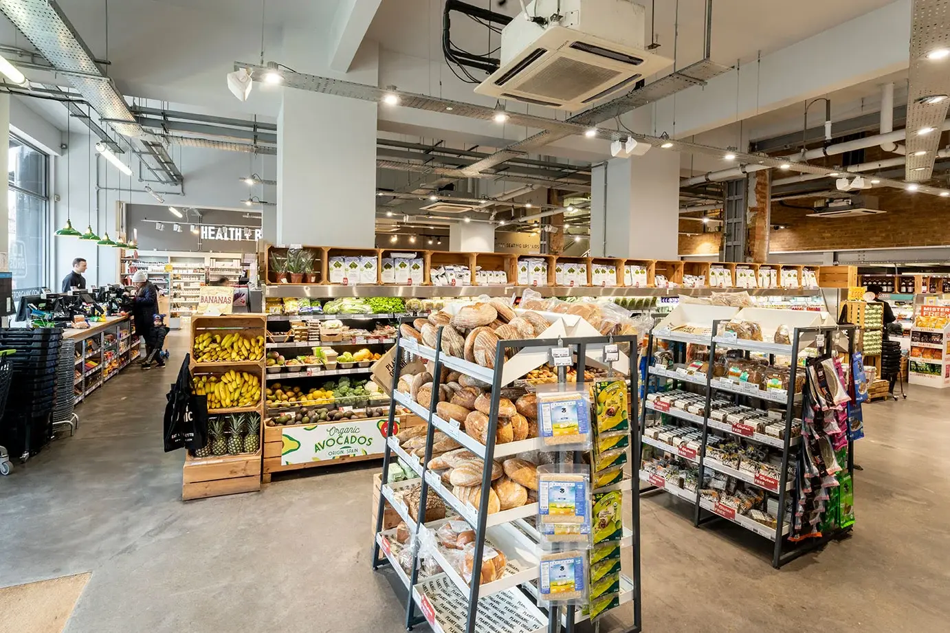 The inside of the Planet Organic store